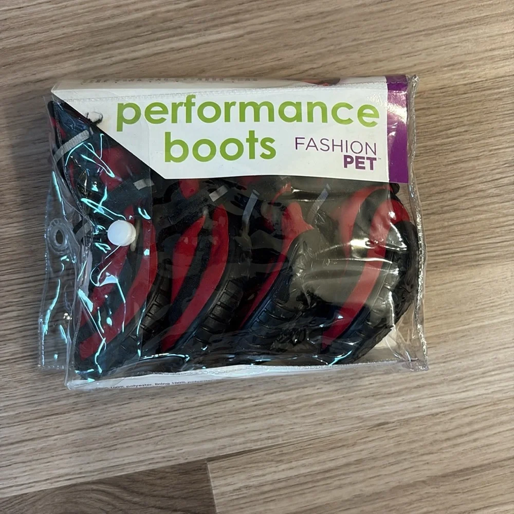 Red and Black Performance Dog Boots medium Fashion Pet
